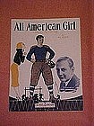 All American Girl, sheet music 1932