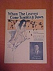 When the leaves come tumbling down, sheet music 1922