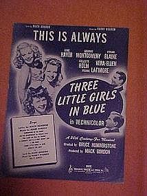 This is always, sheet music 1946