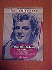 The trolley song, Judy Garland cover, sheet music 1944