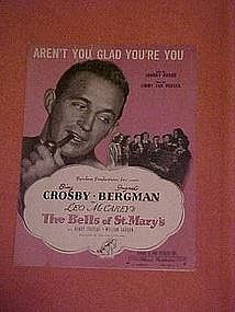 Aren't you glad you're you, sheet music 1945