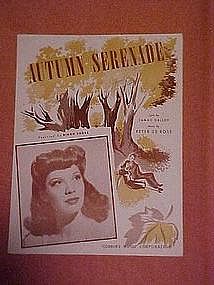 Autumn serenade, sheet music featuring Dinah Shore