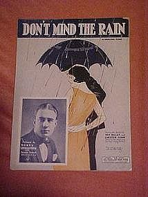 Don't mind the rain, sheet music 1924