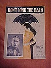 Don't mind the rain, sheet music 1924