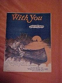 With you,deco art sheet music 1924