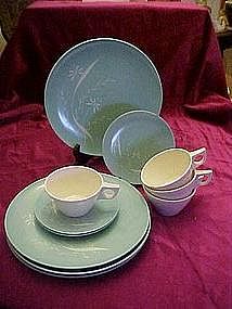 Texas Ware turquoise melmac dish set