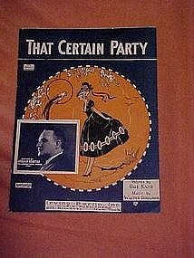 That certain party, sheet music 1925