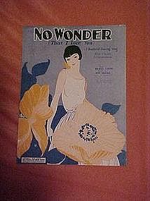 No Wonder that I love you, sheet music 1924