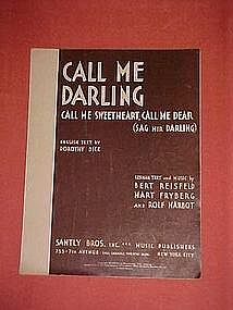 Call Me Darling (Sag mir Darling) English & German 1931