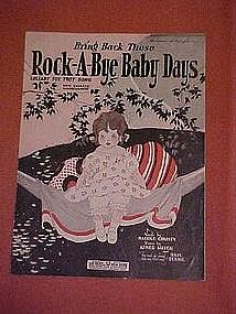 Bring back those Rock-A-Bye Baby Days, music 1924