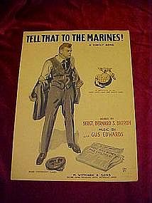 Tell that to the Marines, Marine corps bereau 1918