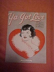 Ya' got love, deco art music 1921