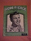 Webb Pierce The wondering boy 1953 song folio #1