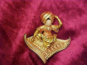 Genie on a magic carpet, pin