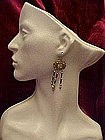 Sterling silver western style earrings,long