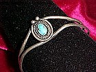 Vintage silver and turquoise cuff/clamp bracelet