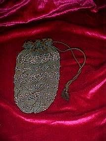 antique crochet purse with seed bead designs