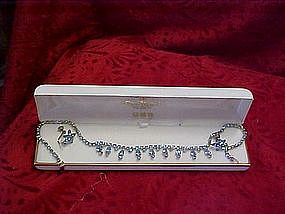 Vintage rhinestone necklace and earrings set