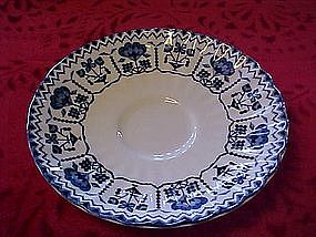 J&G Meakin "Sampler" blue saucer, England