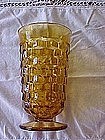 Amber footed tumbler, Colony Whitehall pattern
