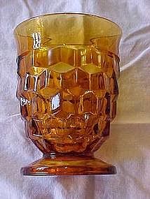 Amber footed Colony Whitehall  5 1/4" drinking glass