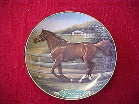 Danbury mint Whirlaway, collectors horse plate