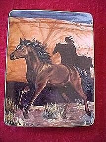 Thunder in the Canyon Mystery Rider, horse plate