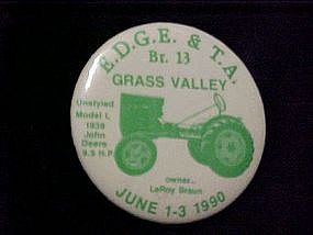 Early Day Gas Engine & Tractor Assn, pin back button