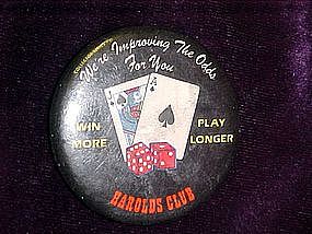 Harolds Club Casino, pin back button