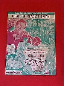 I had the craziest dream, sheet music 1942