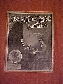 He's a rag picker, sheet music, Irving Berlin 1914