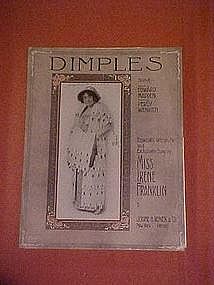 Dimples,Irene Franklin cover, sheet music 1913