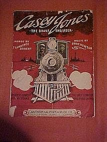 Casey Jones the brave engineeer, railroad song 1909