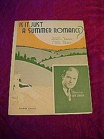 Is it just a summer romance? sheet music 1935