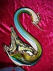 Large Murano solid hand blown glass swan