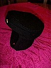 Black wool hat, with neck warmer