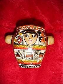 Hand painted Indian pot