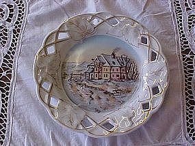 Germany hand painted wall plate, homestead