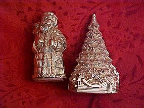 Santa and Christmas tree salt & pepper shakers