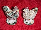 Rooster and hen salt & pepper shakers, Italy