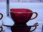 Anchor Hocking royal ruby Charm cup & saucer