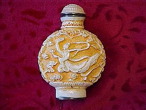 Oriental carved snuff jar