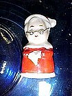 Mrs Santa, vintage porcelain bell ornament