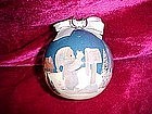 Enesco Precious moments decopage Christmas ornament, 1991