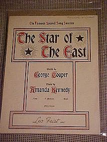 The Star of the East, sheet music 1918