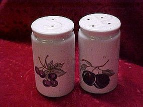Fruit decorated salt and pepper shakers