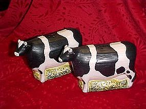 Sakura holstein cow salt and pepper shakers