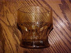 Georgian 3" juice glass, amber / gold