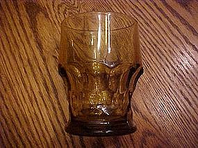 Georgian 4" tumbler, amber / gold