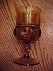 Indiana Kings crown amber/gold 4 1/4"stemmed wine